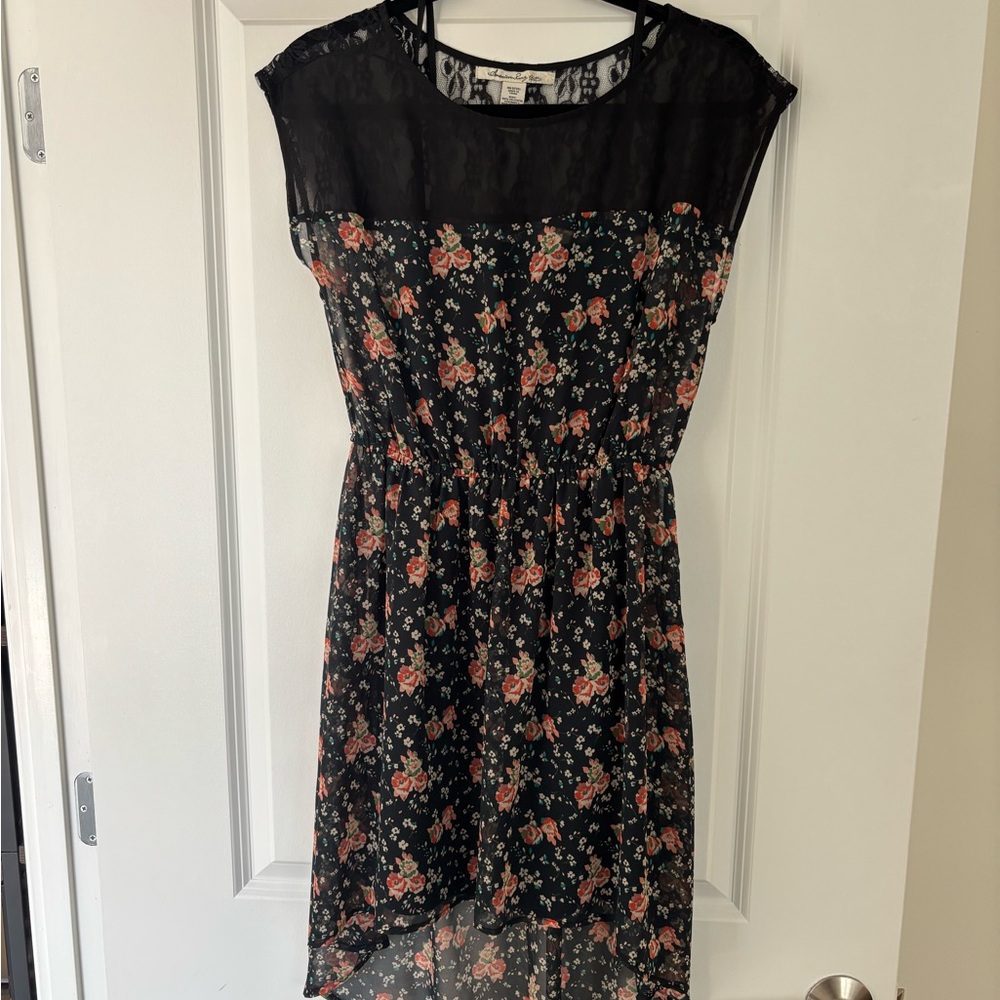 American Rag Orange Pink High Low Sundress